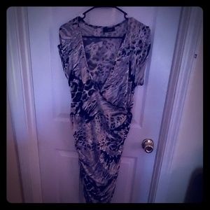 Printed Clingy Dress